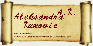 Aleksandra Kumović vizit kartica